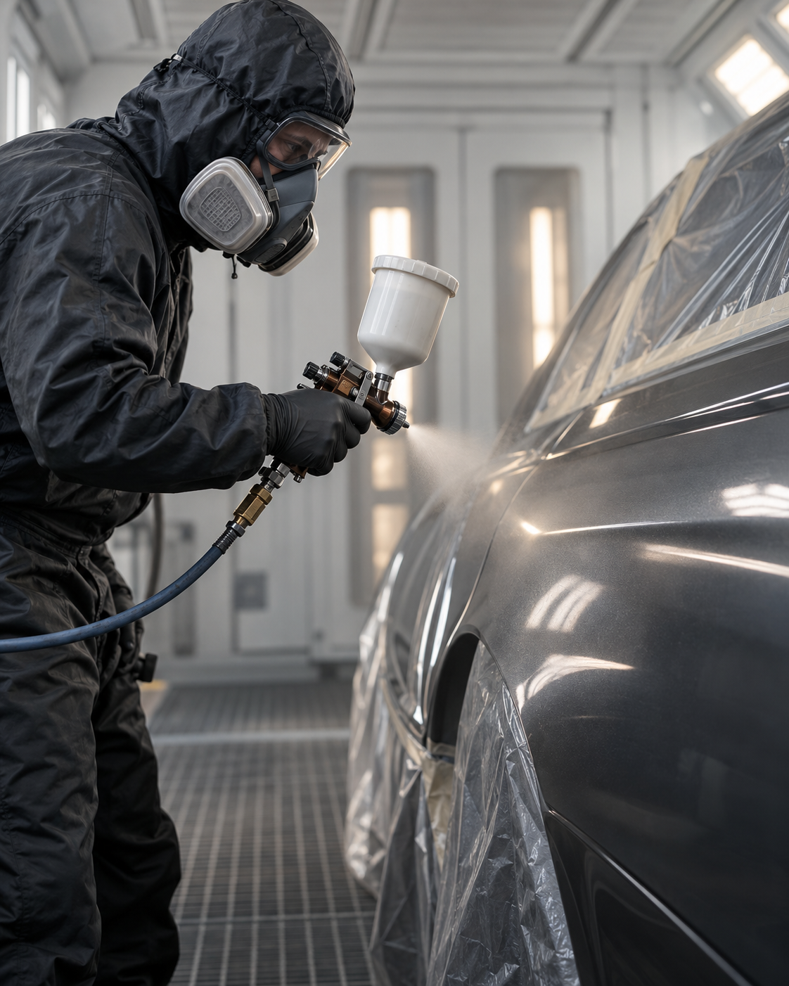 Mise en peinture d’un élément de carrosserie